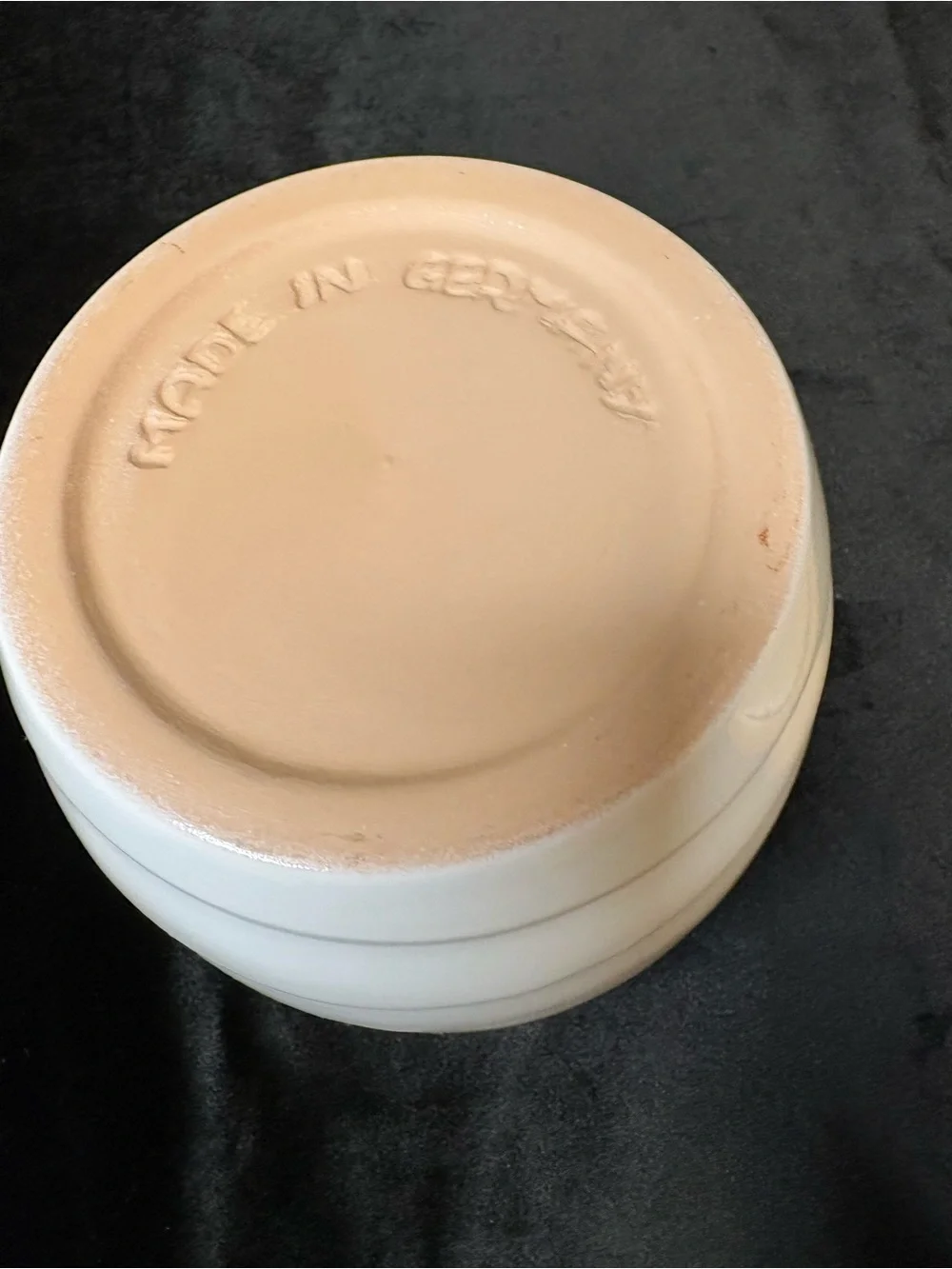 Ceramic White Kitchen Canister with Wooden Lid and Yellow Hen Knob